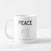 Peace be still bird flying コーヒーマグカップ (左)