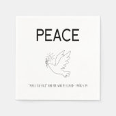Peace be still bird flying スタンダードカクテルナプキン (正面)