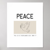 Peace be still bird flying ポスター (正面)