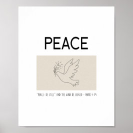 Peace be still bird flying ポスター