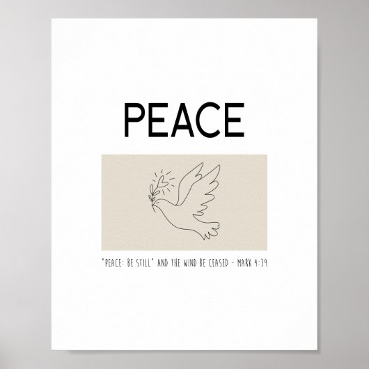 Peace be still bird flying ポスター (正面)