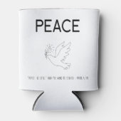 Peace be still bird flying 缶クーラー (正面)