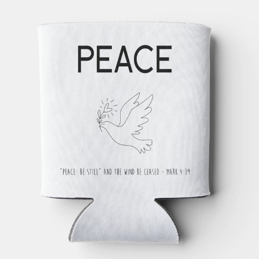 Peace be still bird flying 缶クーラー (裏面)