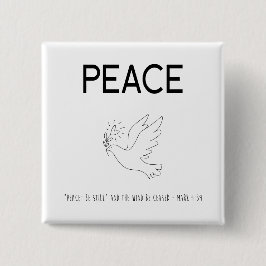 Peace be still bird flying 缶バッジ
