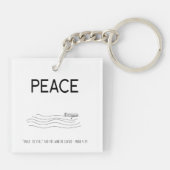 Peace Be still Boat in water キーホルダー (裏面)