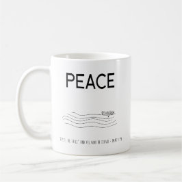Peace Be still Boat in water コーヒーマグカップ