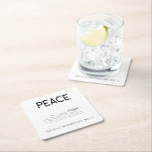 Peace Be still Boat in water スクエアペーパーコースター (インサイチュ)