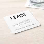 Peace Be still Boat in water スクエアペーパーコースター (アングル)