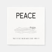 Peace Be still Boat in water スタンダードカクテルナプキン (正面)