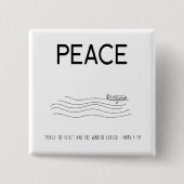Peace Be still Boat in water 缶バッジ (正面)