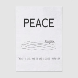 Peace Be still Boat in water 薄葉紙