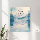 Peace Be Still Scripture Wall Art – Mark 4:39 ポスター