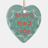 Peace Be With 感動的 You Graphic Art文字 セラミックオーナメント (右)