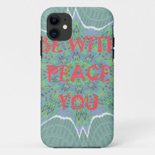 Peace Be With 感動的 You Graphic Art文字 iPhone 11 ケース
