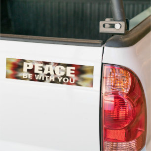 Peace Be With You絞り染めバンパーステッカー バンパーステッカー