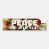 Peace Be With You絞り染めバンパーステッカー バンパーステッカー (正面)