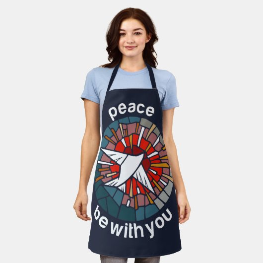 Peace be with you エプロン (着用した状態)