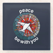 Peace be with you ガラスコースター (正面)
