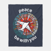 Peace be with you フリースブランケット (正面)