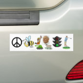 peace bee "hey" pole light driver tank ewe バンパーステッカー (車上)