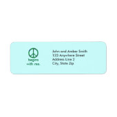 Peace beginning me, Return Address Labels ラベル (正面)