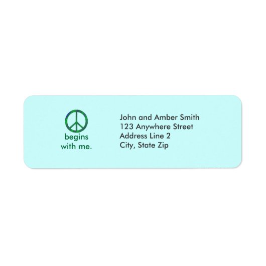 Peace beginning me, Return Address Labels ラベル (正面)