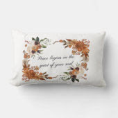Peace Begins Pillow with I Love Mom Back ランバークッション (正面)