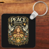 Peace Begins Within キーホルダー (裏面)