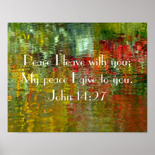 Peace bible verse John 14:27ポスター ポスター (正面)