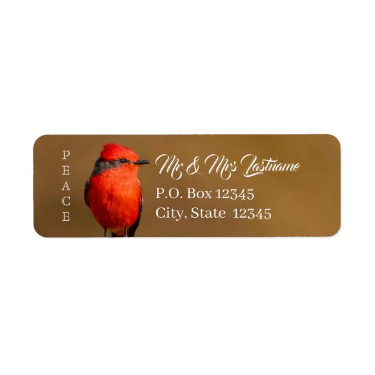 Peace Bird Return Address Labels ラベル (正面)