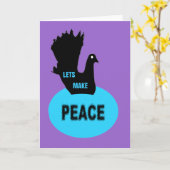 Peace Black Dove Greeting Cardを作成する カード (黄色い花)