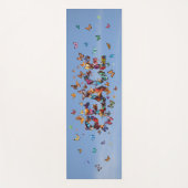 PEACE Blue Sky Butterflies | Motivational Hope Joy ヨガマット (正面)