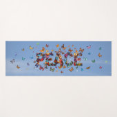 PEACE Blue Sky Butterflies | Motivational Hope Joy ヨガマット (正面(横))