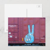 Peace Boxcarアートポストカード ポストカード (正面/裏面)