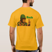 Peace Bro Chimpanzee Graphic T-Shirt - Cool Monkey Tシャツ (裏面)