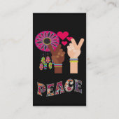 Peace Business Card 名刺 (裏面)