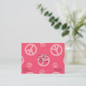 PEACE BUSINESS CARD - PINK – ビジネス – シンボルや象徴 名刺 (スタンド正面)