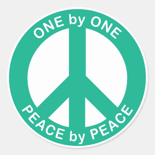 Peace by Peace Round Glossy Stickers ラウンドシール (正面)