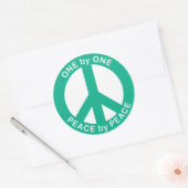 Peace by Peace Round Glossy Stickers ラウンドシール (封筒)