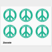 Peace by Peace Round Glossy Stickers ラウンドシール (シート)