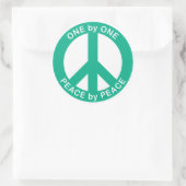 Peace by Peace Round Glossy Stickers ラウンドシール (バッグ)
