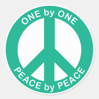 Peace by Peace Round Glossy Stickers ラウンドシール