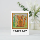 Peace Cat with Flowers ポストカード (スタンド正面)