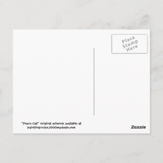 Peace Cat with Flowers ポストカード (裏面)