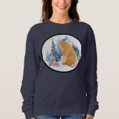 PEACE Chowの黒い鮮やかなカラーシャツ スウェットシャツ (正面)