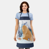 PEACE Chow犬のホリデーハウス国旗 エプロン (着用した状態)