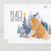 PEACE Chow犬の休日はがき シーズンポストカード