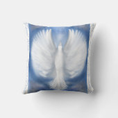 Peace Christmas Holiday New Years Dove Flat Card クッション (裏面)