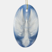 Peace Christmas Holiday New Years Dove Flat Card セラミックオーナメント (右)