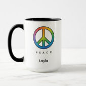 Peace Colorful Unisex マグカップ (左)